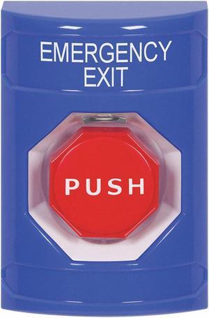 SAFETY TECHNOLOGY INTERNATIONAL SS2405EX-EN Emergency Exit Push Button,Blue