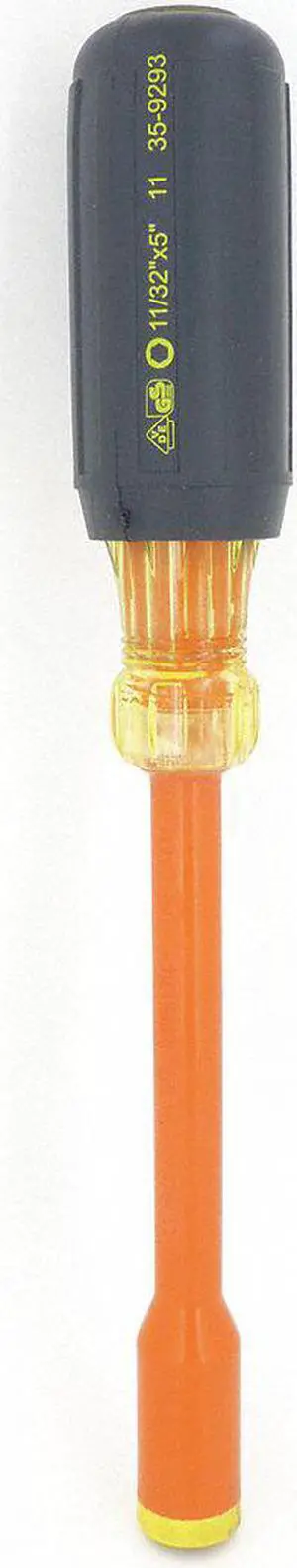 IDEAL 35-9293 Nut Driver,11/32 in.,Solid,Ins,5 in.