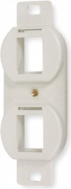 HUBBELL PREMISE WIRING BR106C Outlet Frame,2P,Flush Keystone Mounting