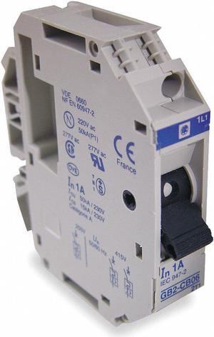 SCHNEIDER ELECTRIC GB2CB06 Circuit Breaker, GB2 Series, 1A, 1 Pole, 250/277V