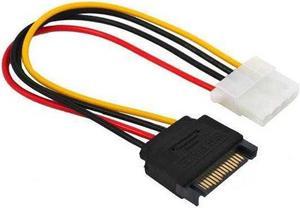 SATA 15pin Male to IDE Big 4pin Hard Disk Drive Power Cord Connector power supply Cable 15cm