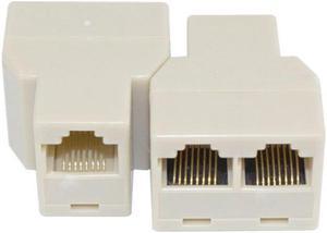 RJ45 Splitter Connector CAT5 LAN Ethernet Splitter Adapter 8P8C Network Extender Plug Coupler