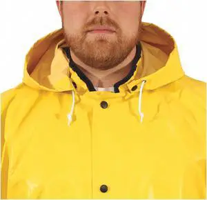 TINGLEY H12107 Magnaprene FR Rain Hood, L, Yellow, Neoprene, ASTMD6413