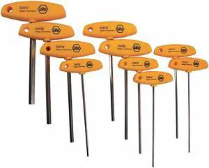 WIHA 33492 10 Piece SAE T-Shape Hex Key Set, 33492