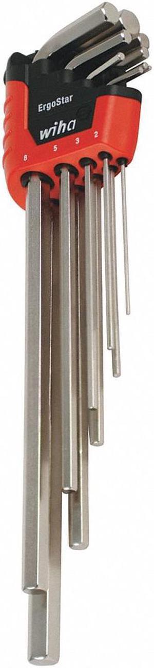 WIHA 35297 9 Piece Metric L-Shape Hex Key Set, 35297
