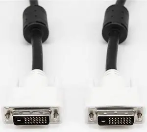 Rocstor Premium 10ft DVI-D Dual Link Monitor Extension Cable M/F, White/Black