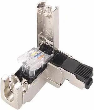 Connector, RJ45/90 Degree, 24AWG