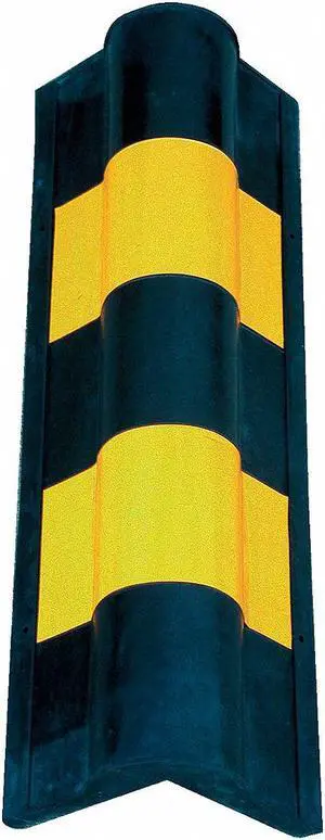 VESTIL MRCG-20 Corner Guard, Black/Yellow, 5-1/2"W X 20"H