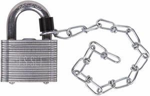Abus Keyed Padlock, 13/16 in,Square,Gold  41USG/45 Chain