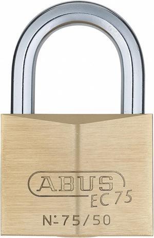 Abus Different-Keyed Padlock, Open Shackle Type, 1-1/8" Shackle Height, Brass