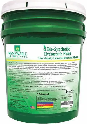 Renewable Lubricants Tractor Hydraulic Fluid,5 Gal,5W 20  81304