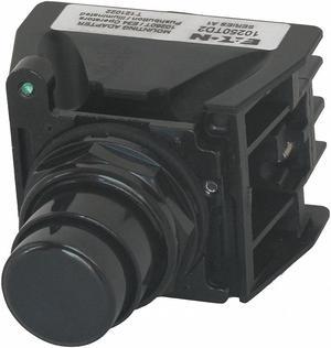 EATON E34EX708B Push Button with Contacts,Black,Extended