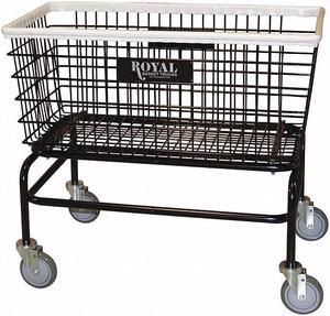 ROYAL BASKET TRUCKS G33-BKX-W0A-5UNN Laundry Hamper Cart,Black,500 lb.