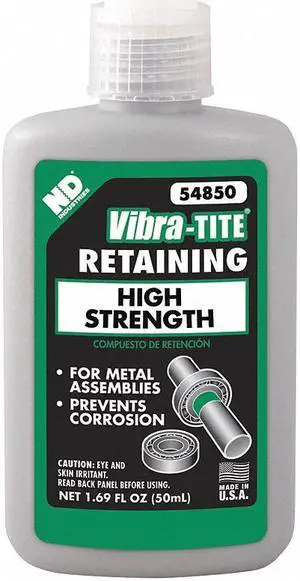 Vibra-tite Retaining Compound, 1.69 oz. Bottle, 3500 Shear Strength (PSI) 54850