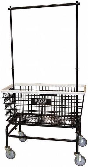 ROYAL BASKET TRUCKS G33-BKX-W2A-5UNN Laundry Hamper Cart,Black,500 lb.