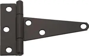 National 4 In. Black Heavy-Duty Tee Hinge (2-Pack) N129007