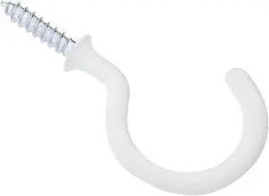 National 1-1/2 In. White Vinyl Cup Hook (2 Count) N248450