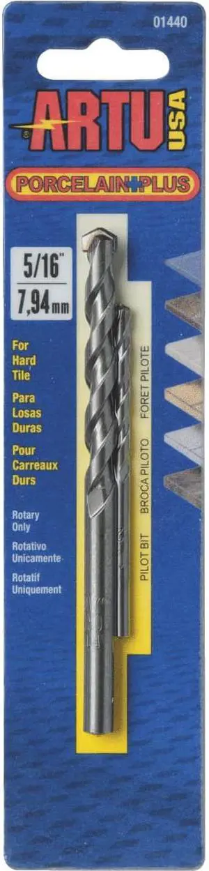 ARTU 5/16 In. x 4-1/2 In. Cobalt and Tungsten Carbide Glass & Tile Drill Bit