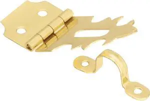 Solid Brass 5/8" X 1-7/8" Decorative Hasp Cabinet Box NATIONAL N211-466