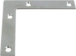 National Catalog 117 3-1/2 In. x 5/8 In. Zinc Flat Corner Iron (4-Count) N114025