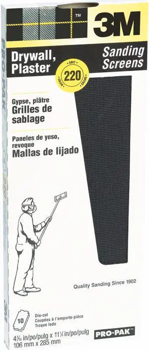 3m 10 Pack 220 Grit Pro-Pak Drywall Sanding Screens  99436NA - Pack of 10