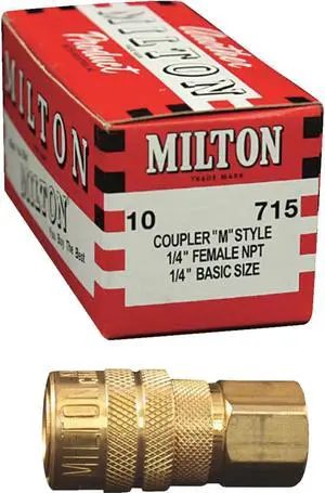 Milton Kwik Change M-Style 1/4 In. Female NPT Coupler (10-Pack) 715 Pack of 10
