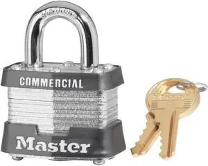 MASTER LOCK 3KA-3213 Padlock, Keyed Alike, Standard Shackle, Rectangular Steel