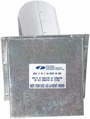 FIELD CONTROLS IAH-6 Intake Vent Cap,6 in. Size,Aluminum