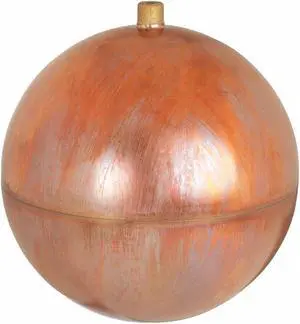 Float Ball, Round, Copper, 10 In