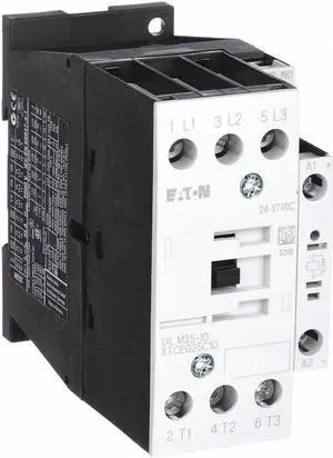 EATON XTCE025C10T IEC Magnetic Contactor, 3 Poles, 24V AC, 25 A, Reversing: No