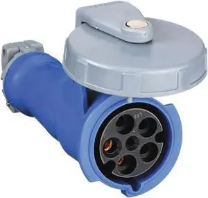 HUBBELL WIRING DEVICE-KELLEMS HBL560C9W IEC Pin and Sleeve Connector,60A,208V