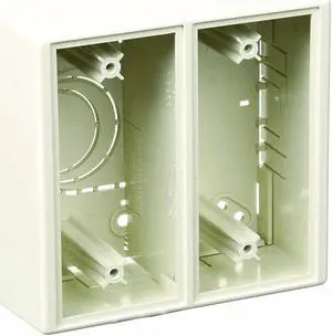 HUBBELL WIRING DEVICE-KELLEMS PDB12TGD Divided Box,White,PVC,Boxes