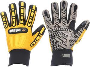 Impacto Impact Resistant Gloves Yellow, Black   WGRIGGS