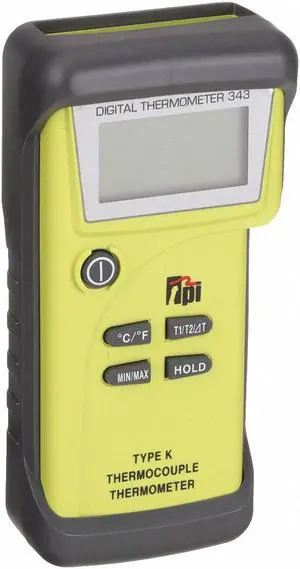 TEST PRODUCTS INTERNATIONAL 343C2 Dual Temperature Thermometer,2 Inputs