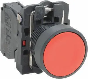 SCHNEIDER ELECTRIC XB5AA42 Push Button Operator, 22 mm, 1NC, Red