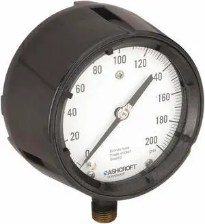 ASHCROFT 451279AS04L200# Pressure Gauge,0 to 200 psi,4-1/2In