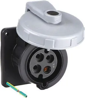HUBBELL WIRING DEVICE-KELLEMS HBL430R5W IEC Pin and Sleeve Receptacle,30A,600V