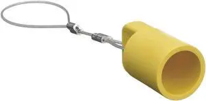 HUBBELL WIRING DEVICE-KELLEMS HBLFCAPY Single Pole Connector Cover,Female,Ylw