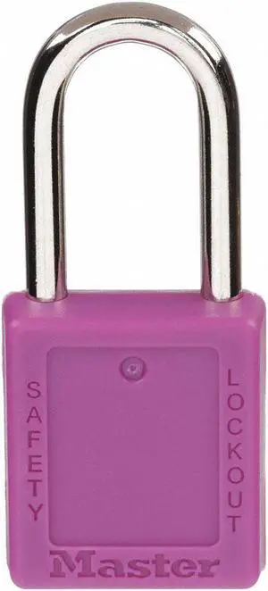 Lockout Padlock,KD,Purple,1-3/4"H,PK6 MASTER LOCK 410S6PRP