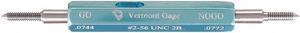 VERMONT GAGE 301105040 Go/No Go Plug Gage Assy,#2-56 UNC 2B