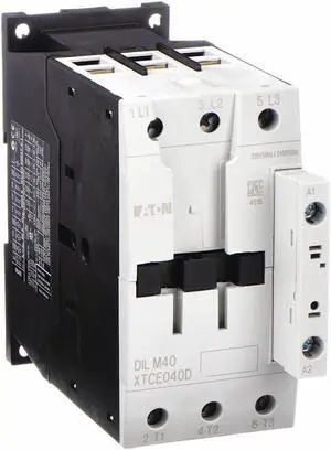 EATON XTCE040D00B IEC Magnetic Contactor, No Auxiliary Contacts, 240V AC, 3 P,