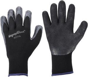 Cold Protection Gloves, Terry Cloth Lining, Slip-On Cuff, Black, M, PR 1
