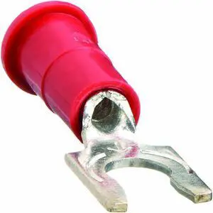 3M MV18-10FLX Fork Terminal, #10 Stud Size, 18 AWG, 600 V, Vinyl Insulated,