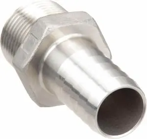 ZORO SELECT HB125SS 1-1/4" Barbed x MNPT 316 SS Hose Barb