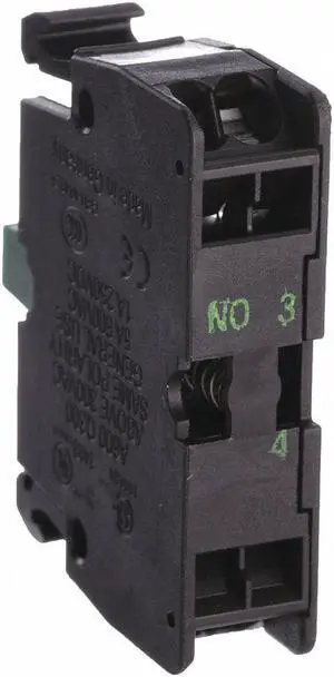 EATON M22-CK10 Contact Block, Cage, Black, 22mm, 1NO