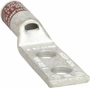 CodeCndctrStd Barrel CU Lug, 2 Hole, 2 AWG