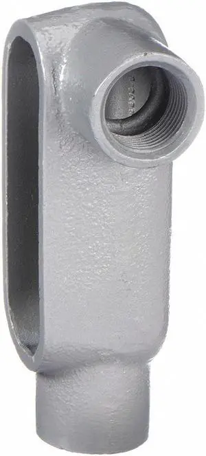 HUBBELL KILLARK LL57 Conduit Outlet Body,Iron,LL,1-1/2 In.