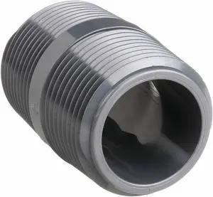 ZORO SELECT 886-020 1-1/2" MNPT x 2" TBE PVC Pipe Nipple Sch 80