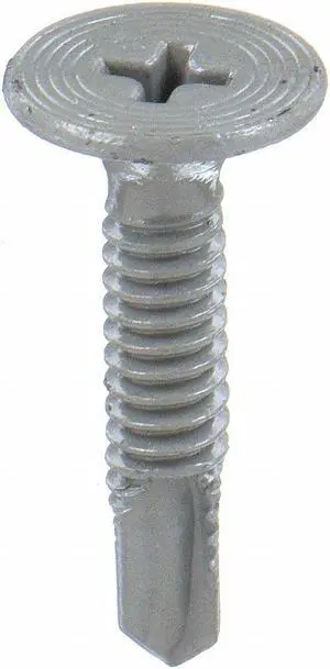 TEKS 1079000 Self-Drilling Screw, #10 x 1 in, Climaseal Steel Wafer Head