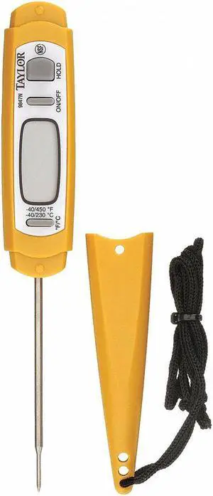 TAYLOR 9847FDA 6" LCD Digital Food Service Thermometer with -40 to 450 (F)
